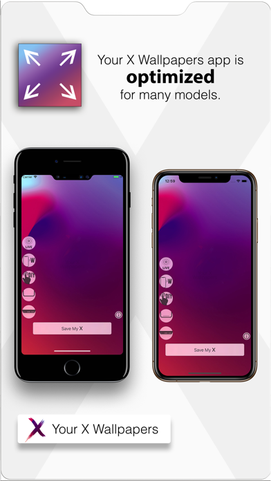 Your X Wallpapers on different iPhone models