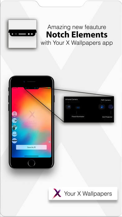Your X Wallpapers notch customization tools